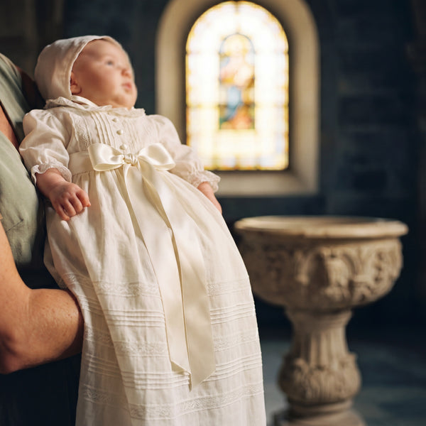 Baton Baptism Dress Cristianar JAR — view 2 — handcrafted in Spain — AGÜ Baby