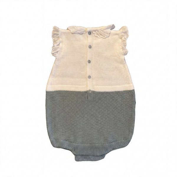 Girl Green Picota Romper — AGU Baby Spanish baby clothes