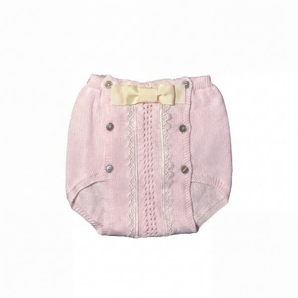 Girl Pink Woven Bloomer — AGU Baby Spanish baby clothes