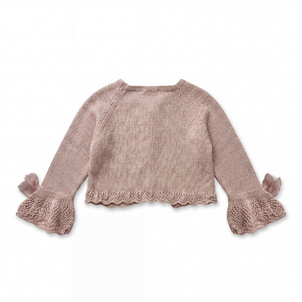 Girls Pink Cropped Cardigan — AGÜ Baby Spanish baby clothes
