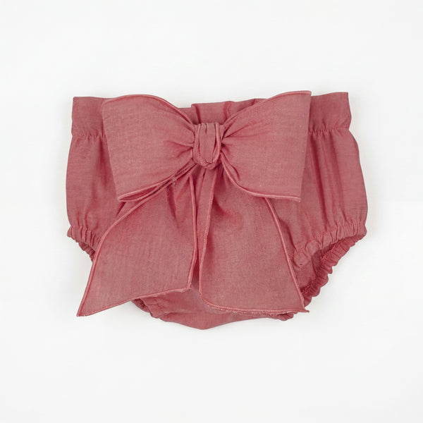Girls Red Bloomer with Bow — AGÜ Baby Spanish baby clothes