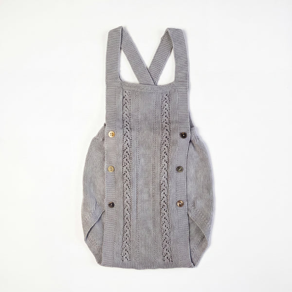 Grey Dot Romper — AGU Baby Spanish baby clothes