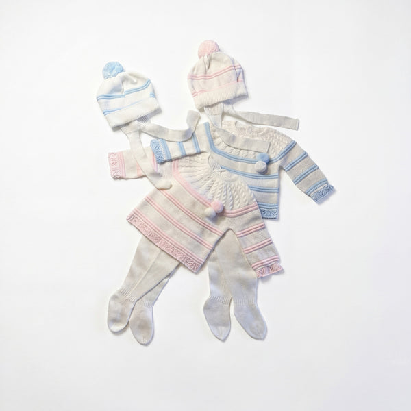 Newborn Light Pink Stripes Set 3 Pieces — AGÜ Baby Spanish baby clothes