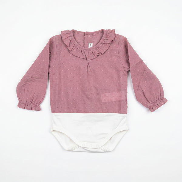 Pink Makeup Body Long Sleeve Plumeti with Collar — AGÜ Baby Spanish baby clothes