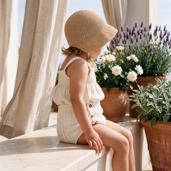 White Bloomer With Buttons — AGU Baby