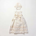 Baton Baptism Beige Lace Dress — AGÜ Baby Spanish baby clothes
