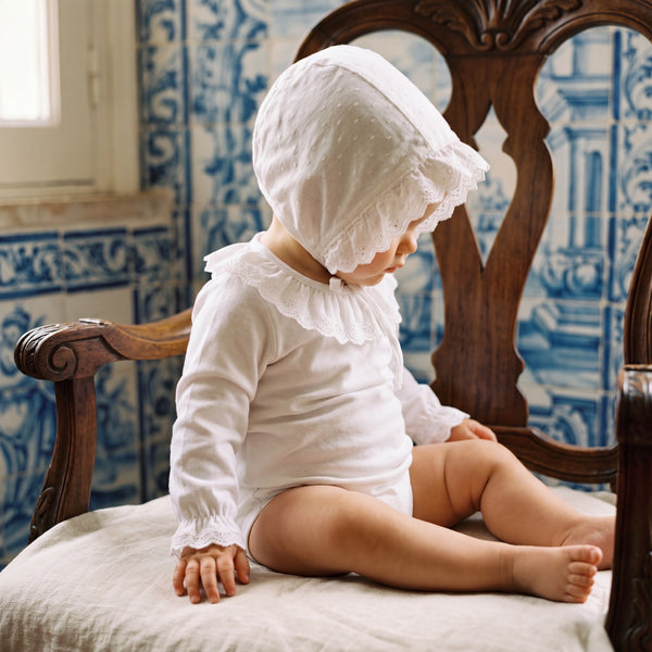 Beige Body Plumeti with Collar — view 2 — handcrafted in Spain — AGÜ Baby