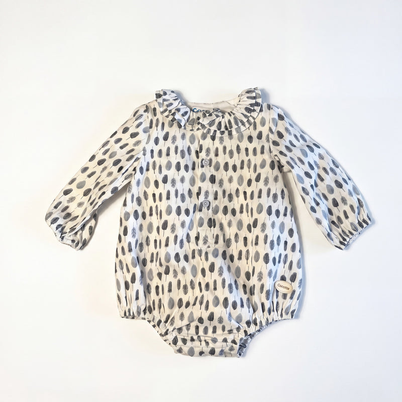 Blue Feathers Romper — Girls Rompers — AGU Baby Spanish baby clothes