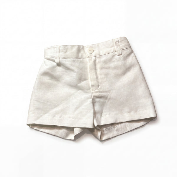 Boys Beige Linen Shorts — AGÜ Baby Spanish baby clothes