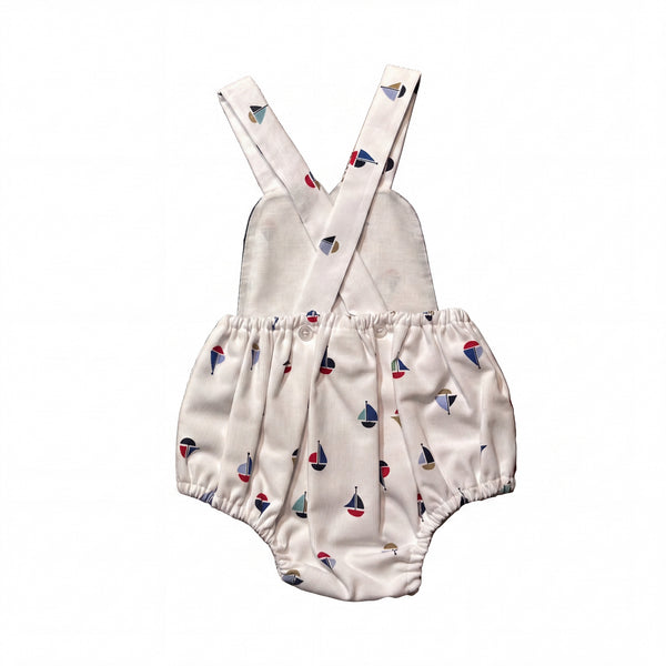 Boys Boats Printed Romper — AGÜ Baby Spanish baby clothes