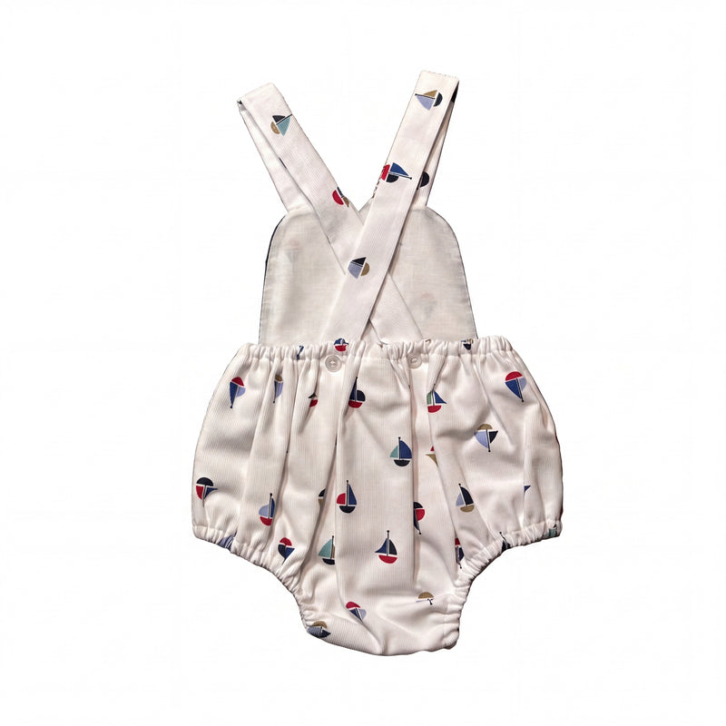Boys Boats Printed Romper — AGÜ Baby Spanish baby clothes