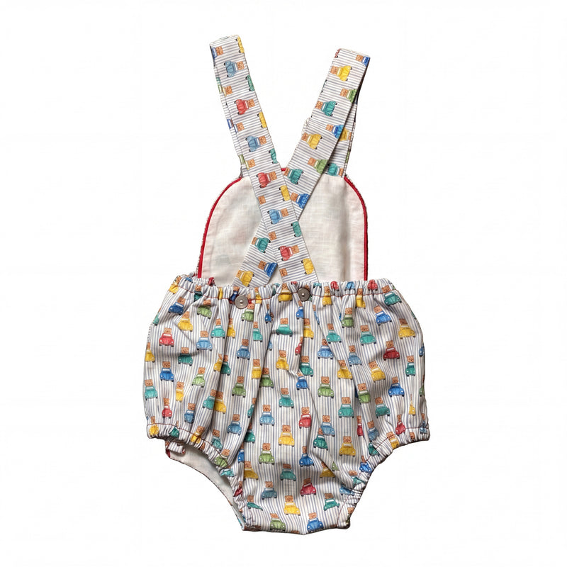 Boys Cars Printed Romper — Boys Rompers — AGU Baby Spanish baby clothes