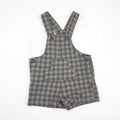 Boys Grey Vichy Overall — AGÜ Baby Spanish baby clothes — view 1