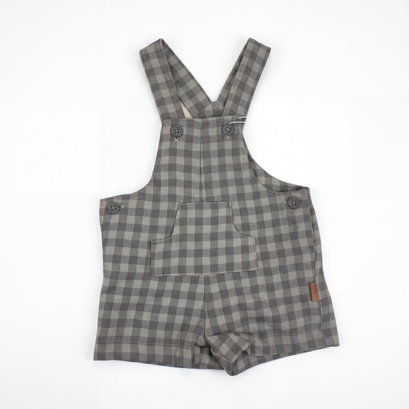 Boys Grey Vichy Overall — AGÜ Baby Spanish baby clothes