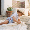 Boys Light Blue Set White Shirt and Romper — view 2 — handcrafted in Spain — AGÜ Baby — view 2