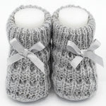 Boys Shoes Knitted with Ribbon Bow 2 - One Size — view 5 — handcrafted in Spain — AGÜ Baby