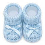 Boys Shoes Knitted with Ribbon Bow 2 - One Size — view 6 — handcrafted in Spain — AGÜ Baby