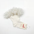Girl Beige High Socks with Gathered Tulle Strap — view 3 — handcrafted in Spain — AGÜ Baby — view 3