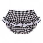 Girl Black Vichy Ruffle Bloomer — view 3 — handcrafted in Spain — AGÜ Baby