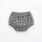 Girl Black Vichy Ruffle Bloomer — view 4 — handcrafted in Spain — AGÜ Baby