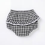 Girl Black Vichy Ruffle Bloomer — view 5 — handcrafted in Spain — AGÜ Baby