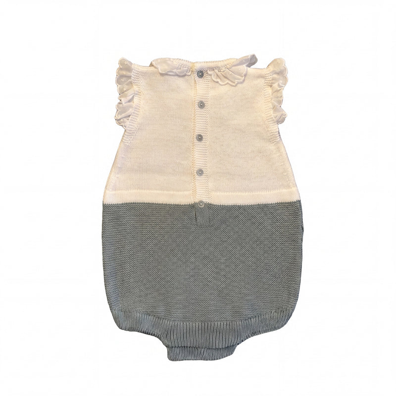 Girl Green Picota Romper — Girls Rompers — AGU Baby Spanish baby clothes