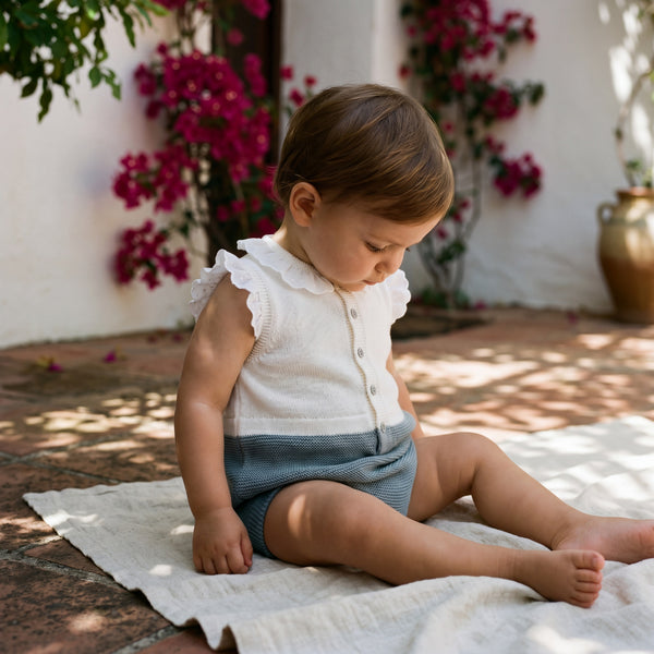 Girl Green Picota Romper — AGU Baby
