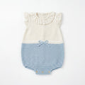 Girl Light Blue Picota Romper — AGÜ Baby Spanish baby clothes — view 1