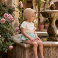 Girl Light Green Ruffled Bambula Bloomer — view 2