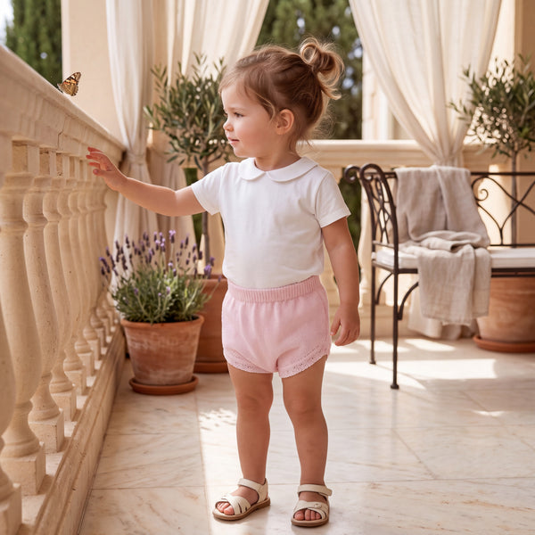 Girl Pink Bloomer With Buttons — AGU Baby