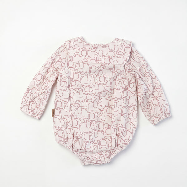 Girl Pink Makeup Elephant Romper — AGU Baby Spanish baby clothes