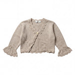Girls Beige Cropped Cardigan — AGÜ Baby Spanish baby clothes