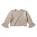 Girls Beige Cropped Cardigan — AGÜ Baby Spanish baby clothes — view 1