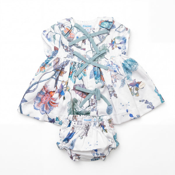 Girls Blue and Purple Dress & Bloomers — AGÜ Baby Spanish baby clothes