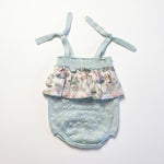 Girls Mint Printed Jumpsuit — AGÜ Baby Spanish baby clothes