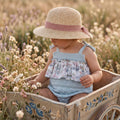 Girls Mint Printed Jumpsuit — view 2 — handcrafted in Spain — AGÜ Baby — view 2