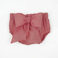 Girls Red Bloomer with Bow — AGÜ Baby Spanish baby clothes — view 1
