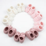 Girls Shoes Knitted with Ribbon Bow 2 - One Size — AGÜ Baby Spanish baby clothes