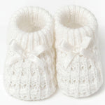 Girls Shoes Knitted with Ribbon Bow 2 - One Size — view 4 — handcrafted in Spain — AGÜ Baby