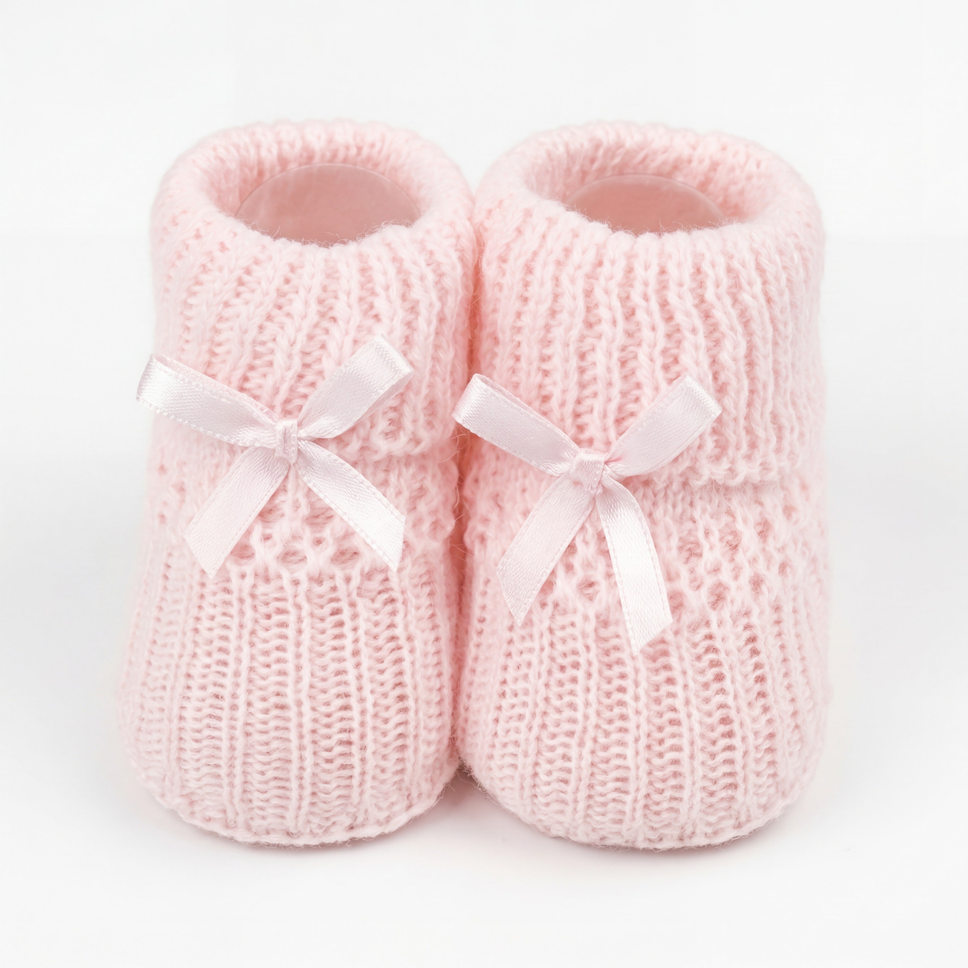 Girls Shoes Knitted with Ribbon Bow One Size — view 5 — handcrafted in Spain — AGÜ Baby