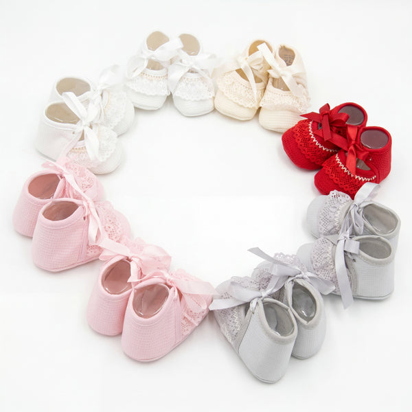 Girls Shoes Lace and Bow One Size — AGÜ Baby Spanish baby clothes