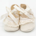 Girls Shoes Lace and Bow One Size — view 6 — handcrafted in Spain — AGÜ Baby