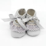 Girls Shoes Lace and Bow One Size — view 7 — handcrafted in Spain — AGÜ Baby