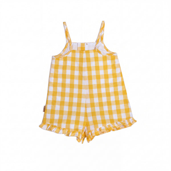 Girls Yellow Jumpsuit — AGU Baby Spanish baby clothes