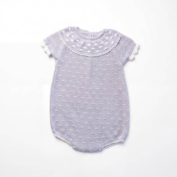 Gray Lace Romper — AGÜ Baby Spanish baby clothes
