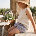 Gray Pom Pom Jam Pants — view 2 — handcrafted in Spain — AGÜ Baby — view 2