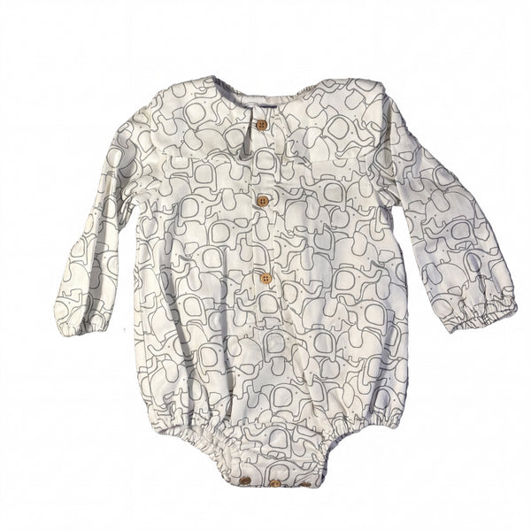 Green Elephant Romper — AGU Baby Spanish baby clothes