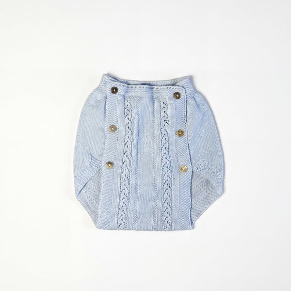 Light Blue Bloomer With Buttons — AGU Baby Spanish baby clothes