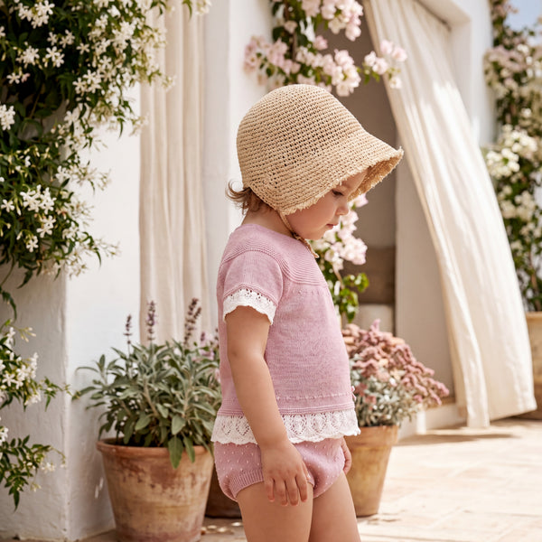 Light Pink with Lace Blouse & Bloomers — AGU Baby