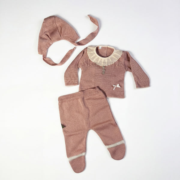Newborn Makeup Collar Set 3 Pieces — AGÜ Baby Spanish baby clothes